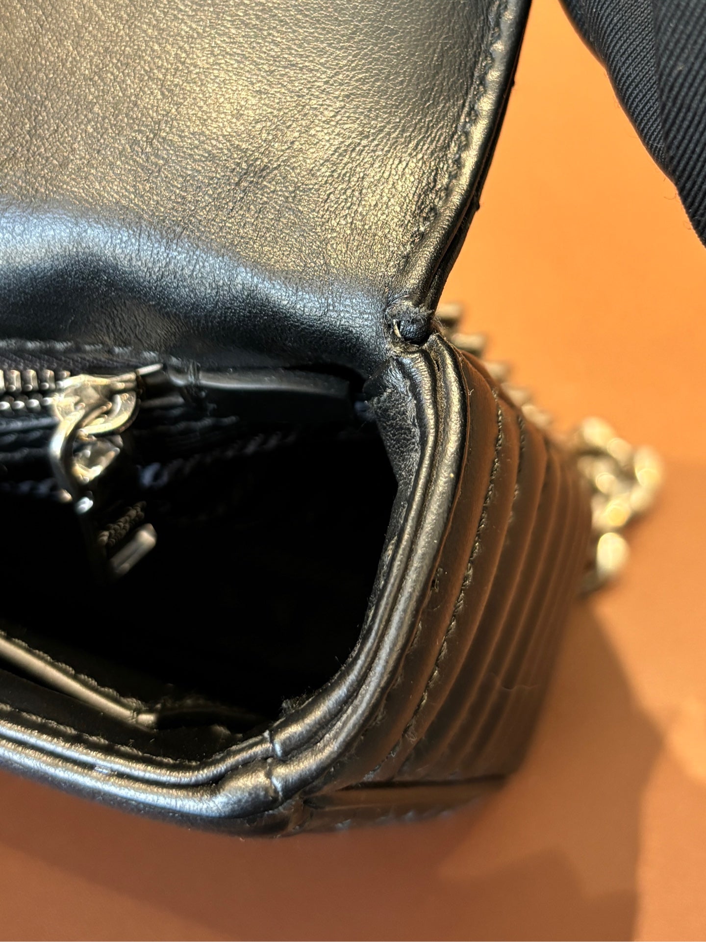 Prada - Flap Shoulder Bag - Leather - Black - (Other)
