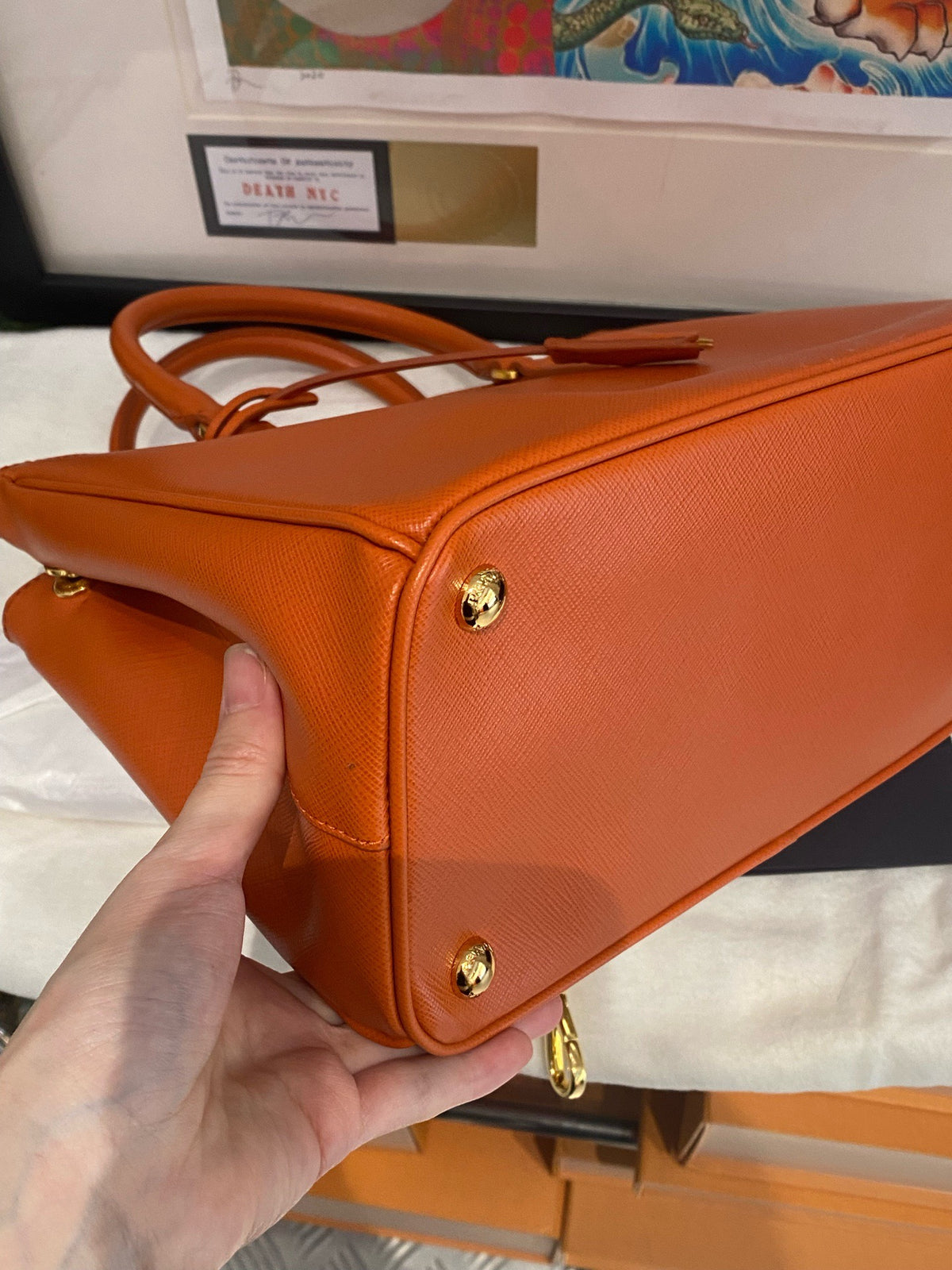 Prada - Galleria Bag - Leather - Orange - (medium)