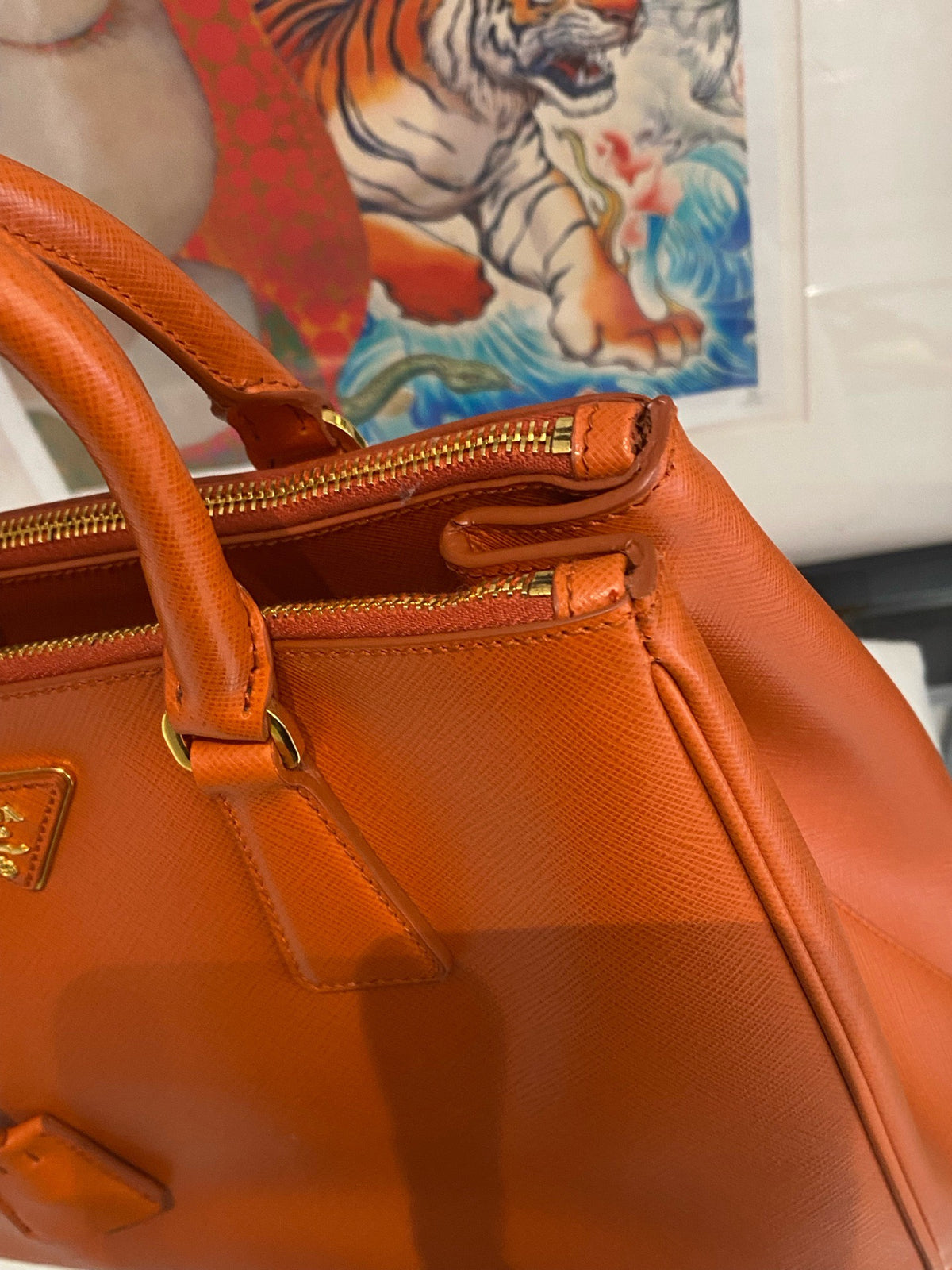 Prada - Galleria Bag - Leather - Orange - (medium)