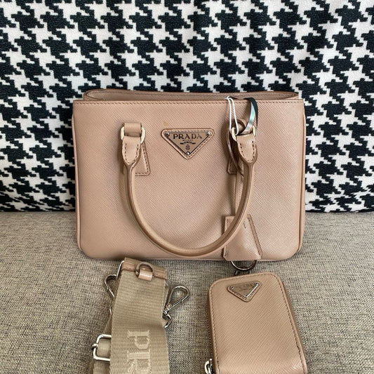 Prada - Galleria - Leather - Beige - (mini)
