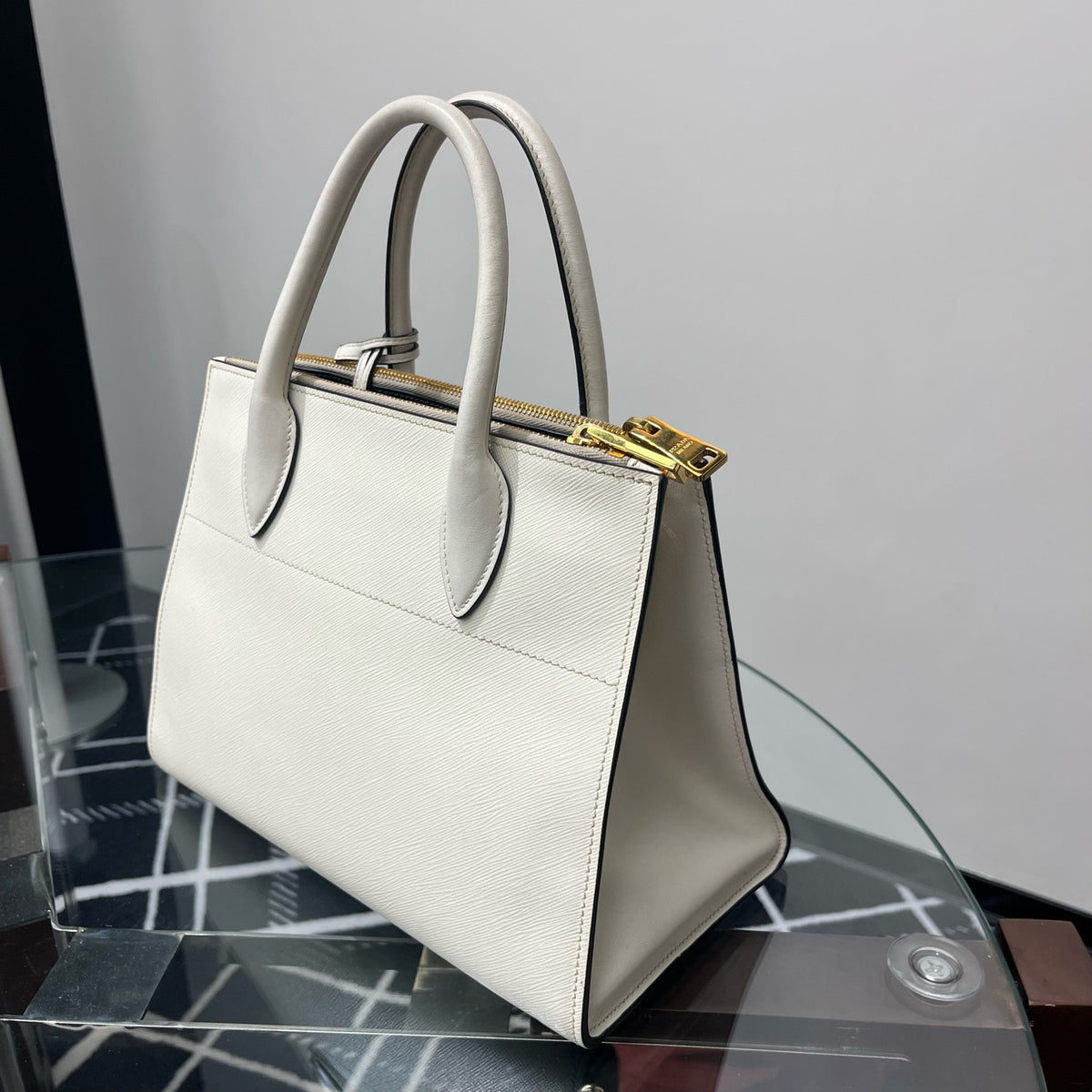 Prada - Galleria - Leather - Beige - (small)