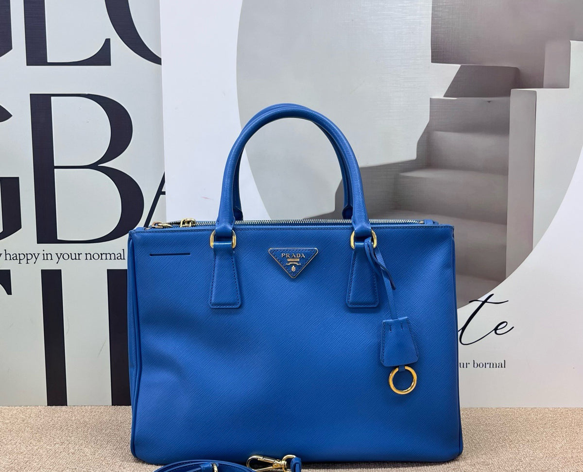 Prada - Galleria - Leather - Blue - (medium)