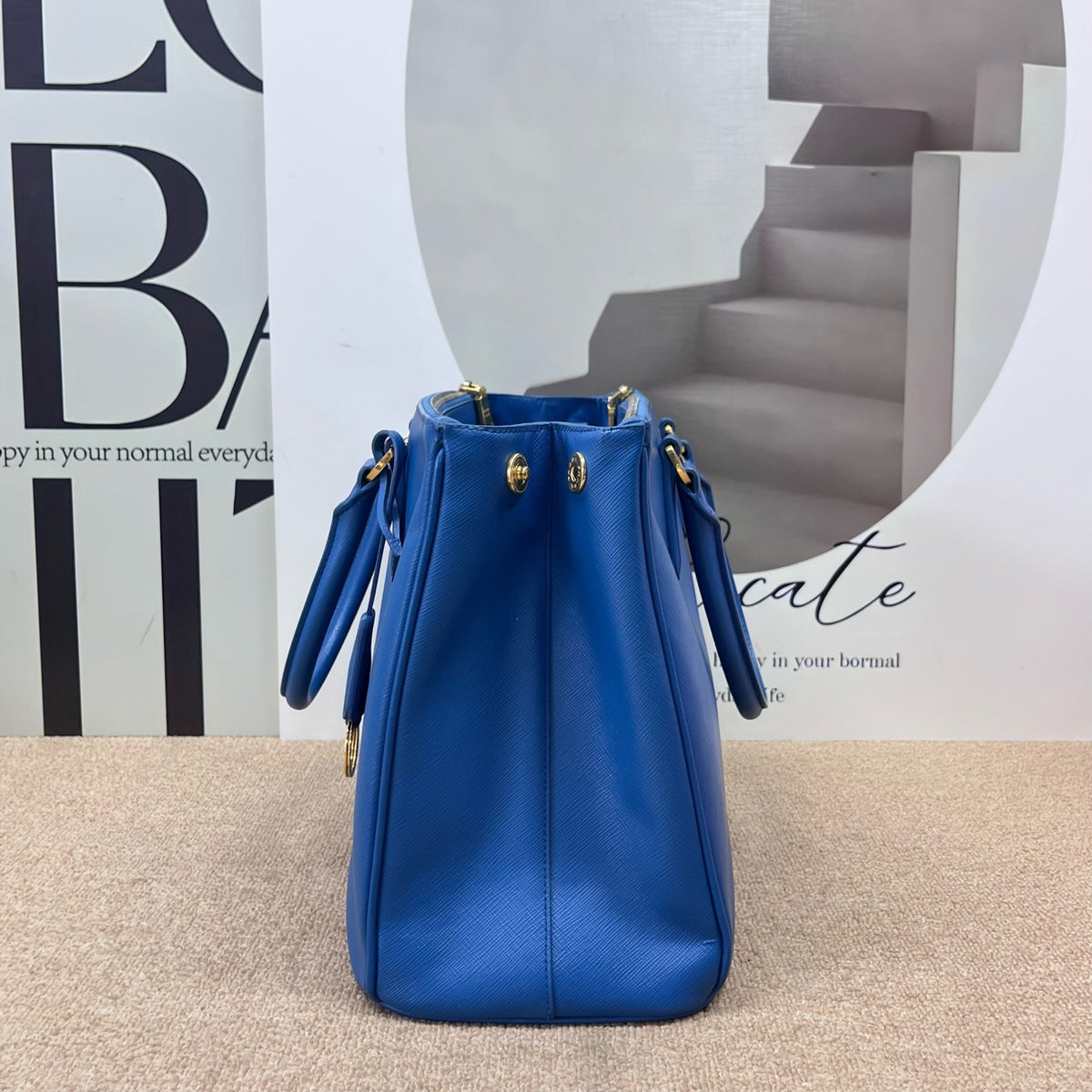 Prada - Galleria - Leather - Blue - (medium)