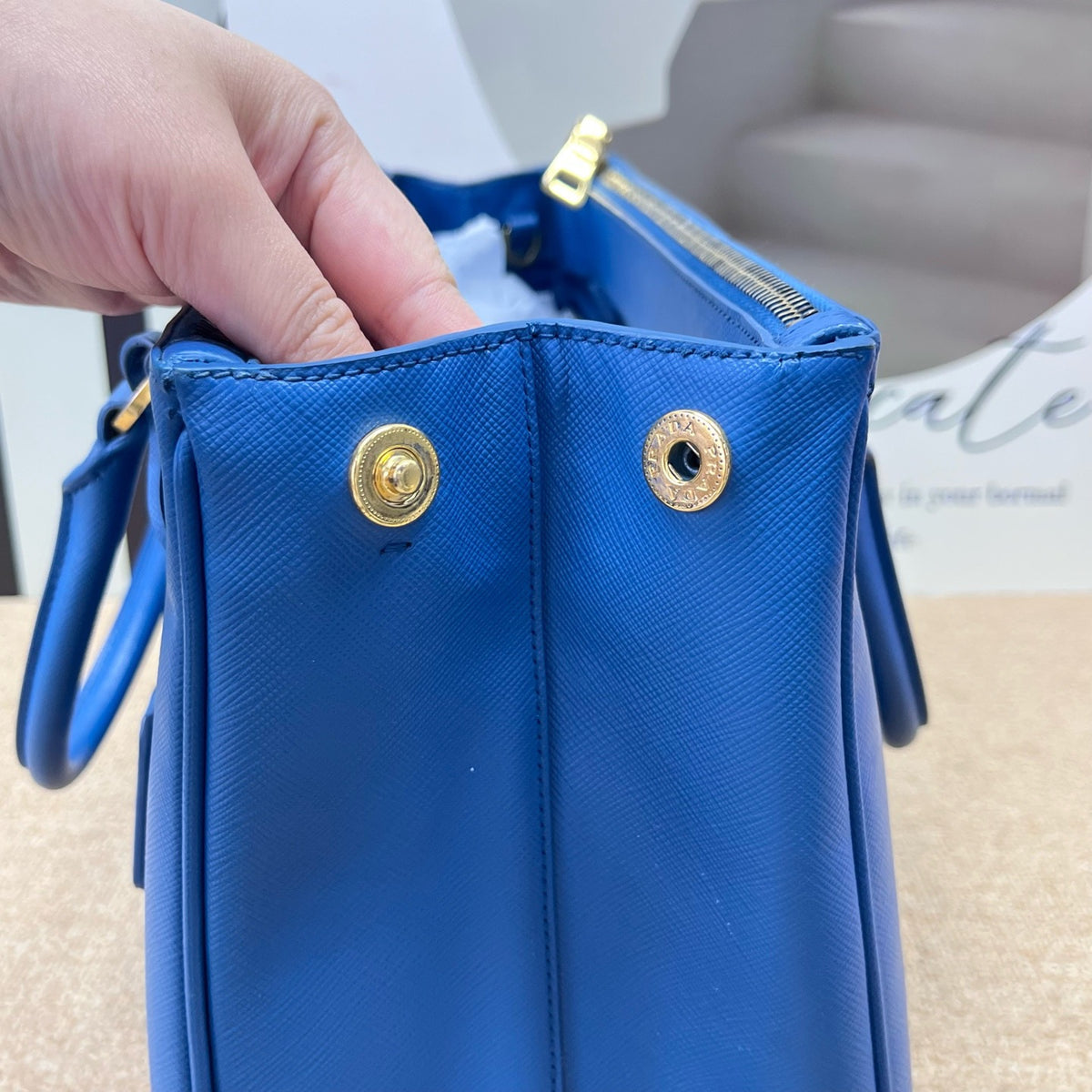 Prada - Galleria - Leather - Blue - (medium)