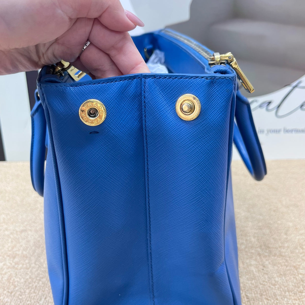 Prada - Galleria - Leather - Blue - (medium)