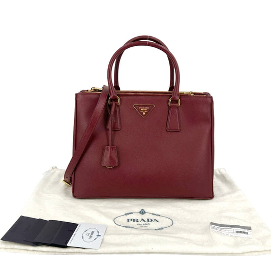 Prada - Galleria - Leather - Burgundy - (medium)