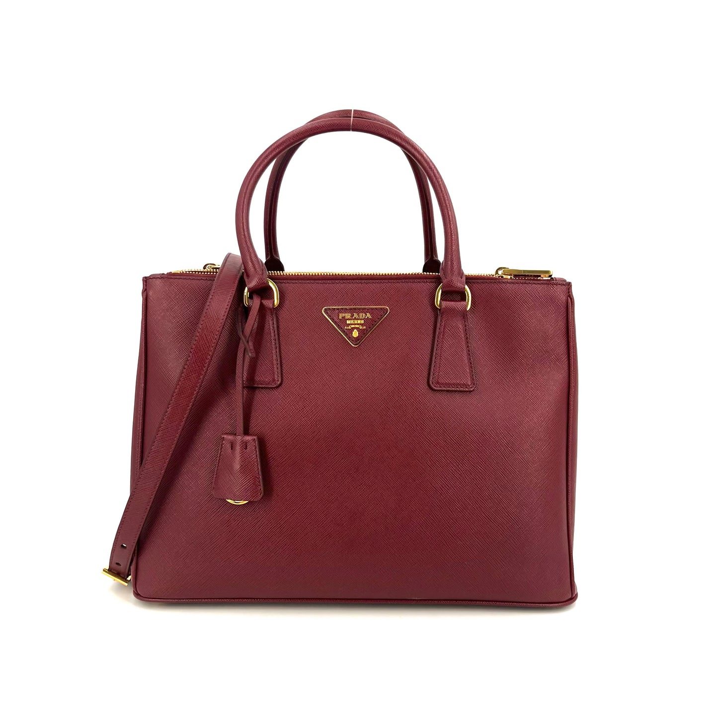 Prada - Galleria - Leather - Burgundy - (medium)