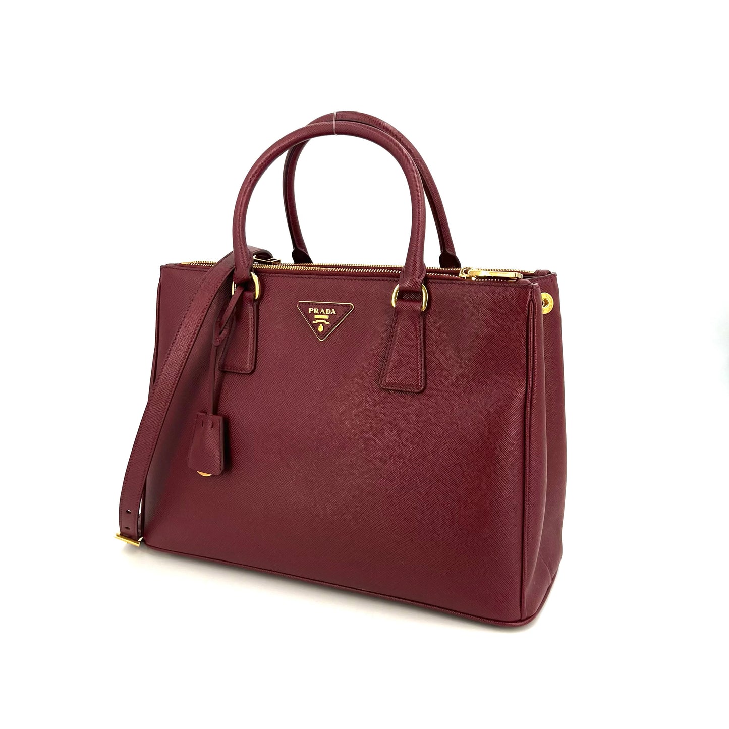 Prada - Galleria - Leather - Burgundy - (medium)