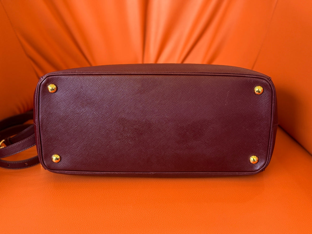 Prada - Galleria - Leather - Burgundy - (Medium)