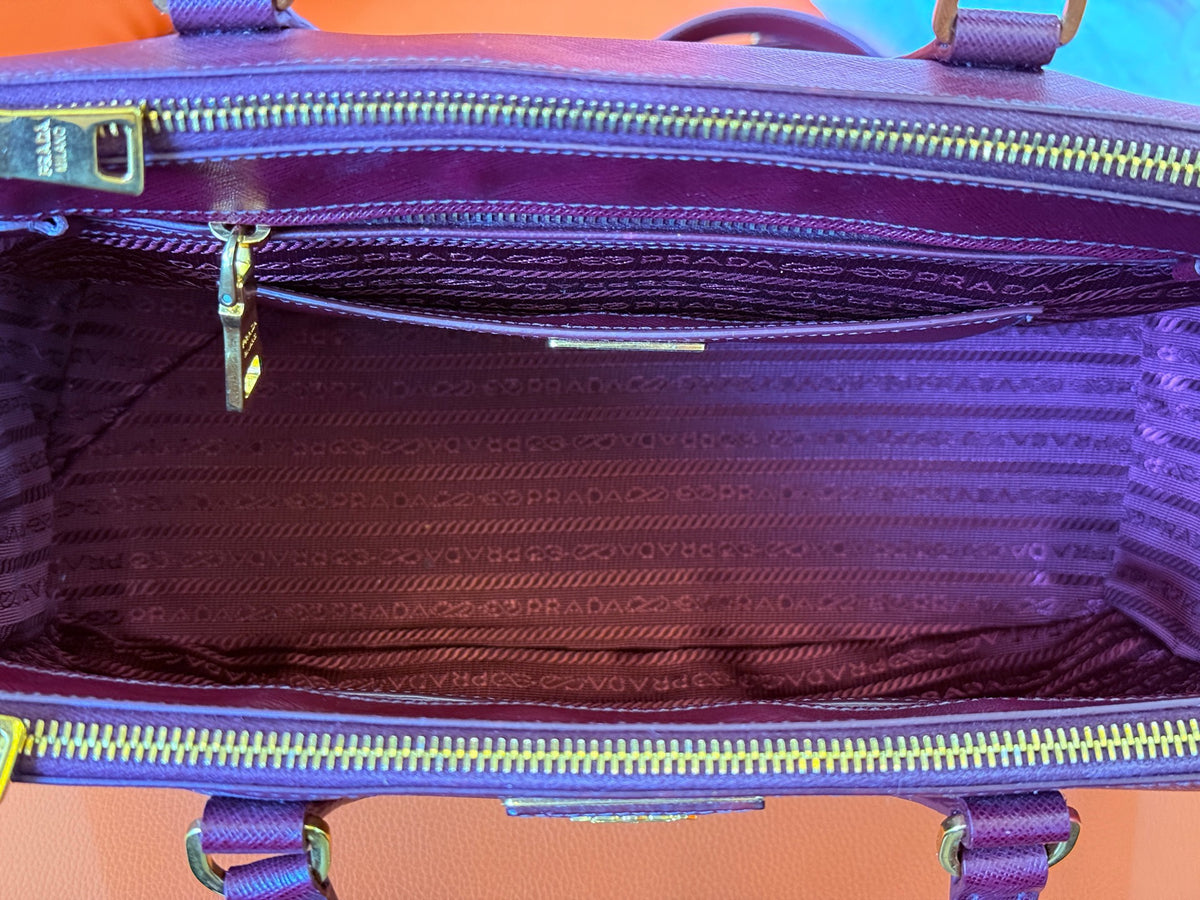 Prada - Galleria - Leather - Burgundy - (Medium)