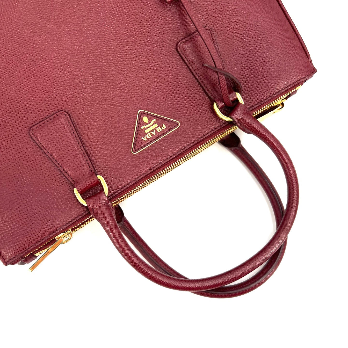Prada - Galleria - Leather - Burgundy - (medium)