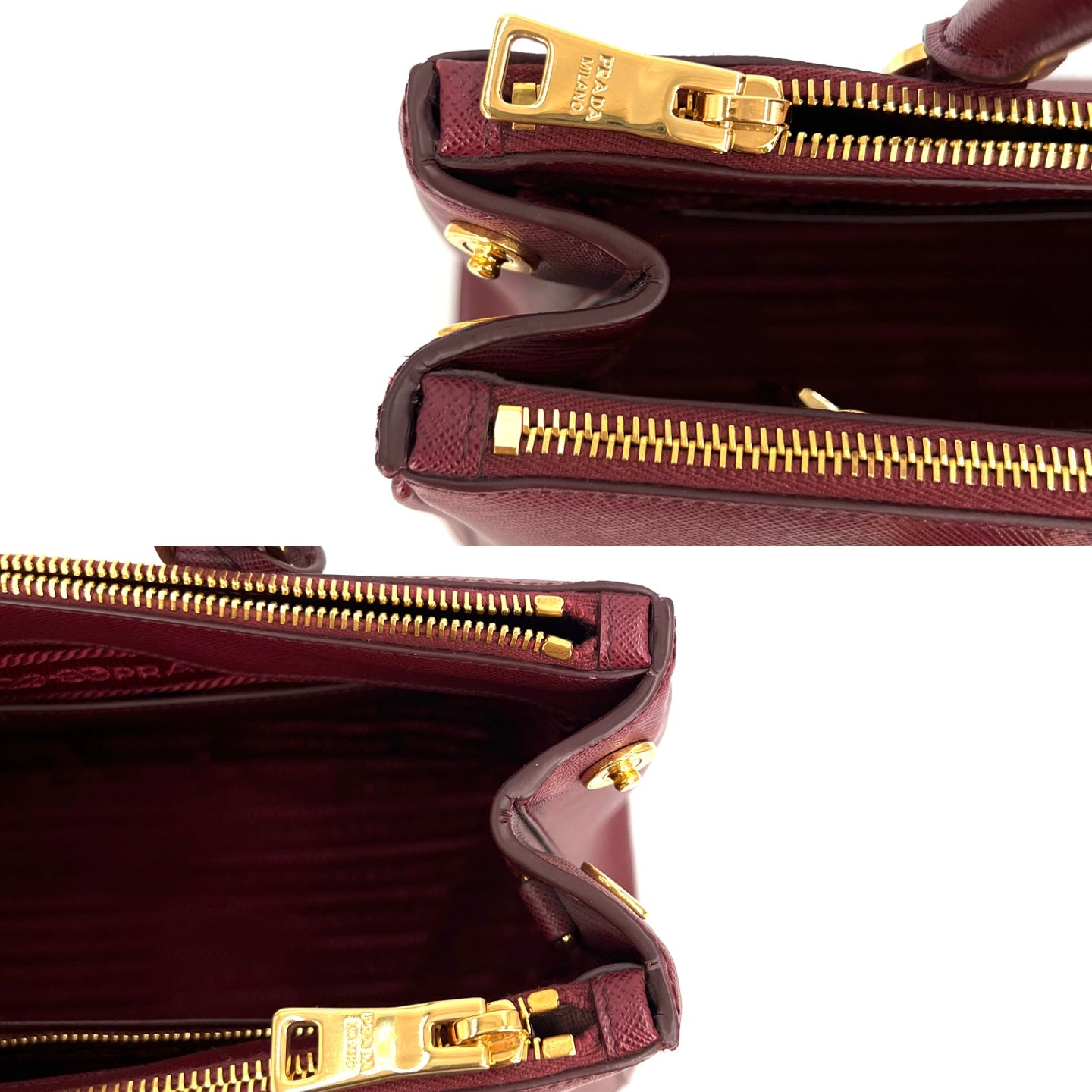 Prada - Galleria - Leather - Burgundy - (medium)