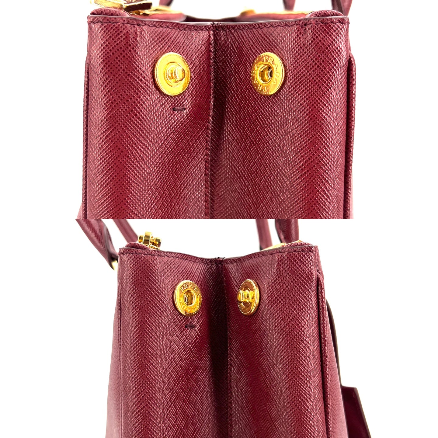Prada - Galleria - Leather - Burgundy - (medium)