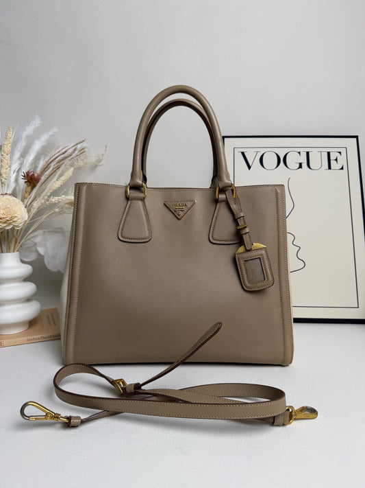 Prada - Galleria - Leather - Grey - (medium)