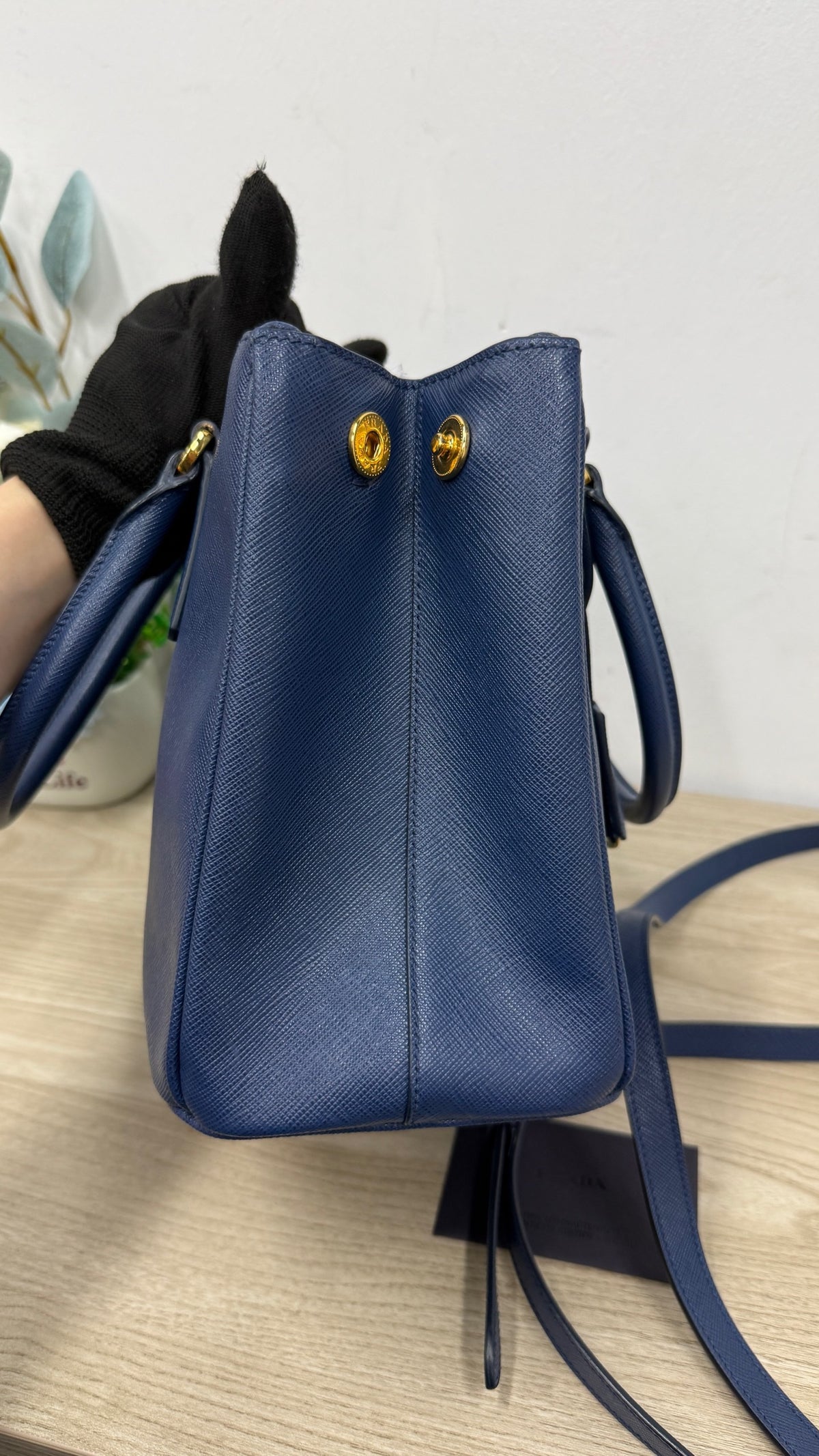 Prada - Galleria - Leather - Navy - (medium)