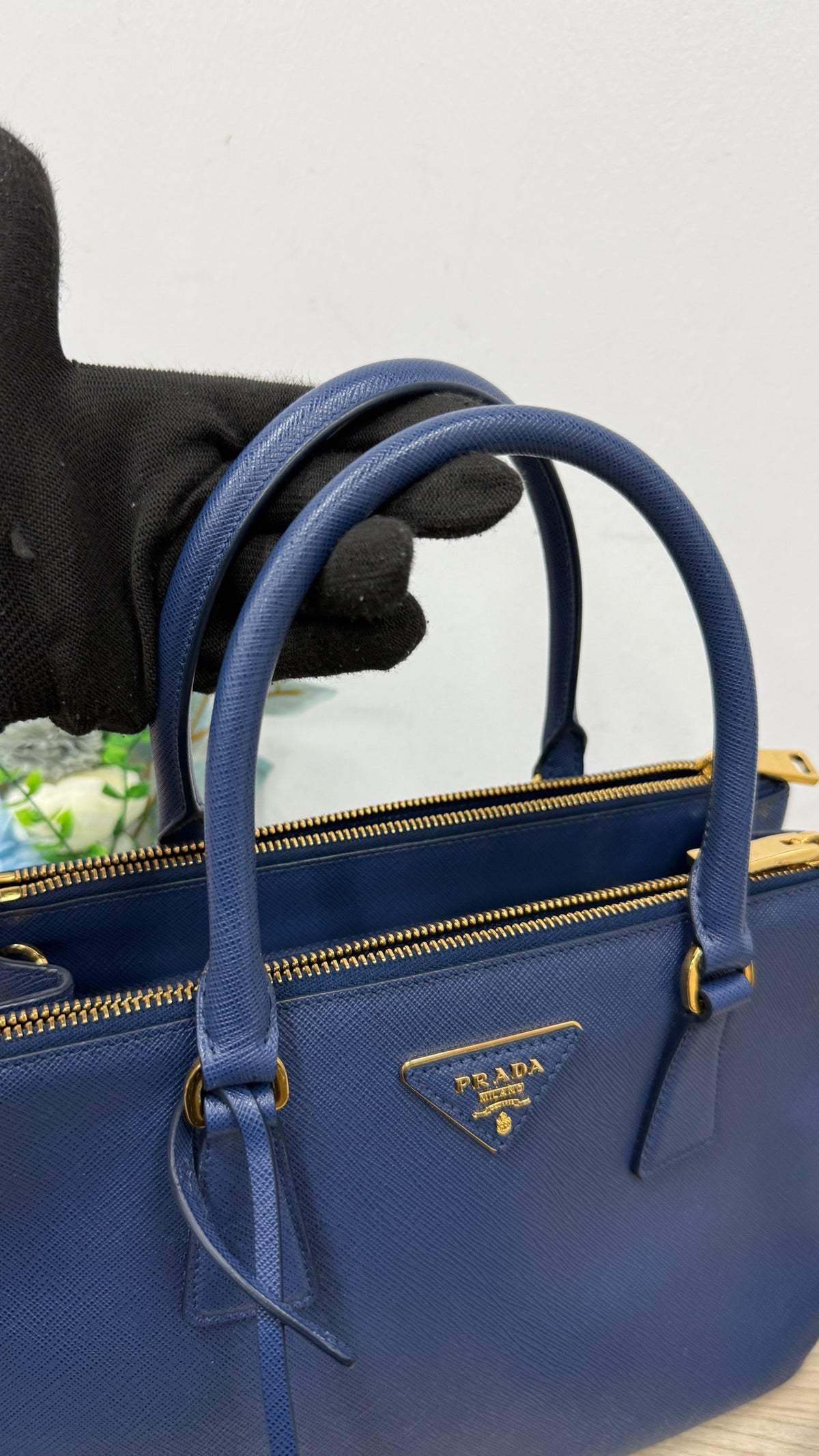 Prada - Galleria - Leather - Navy - (medium)