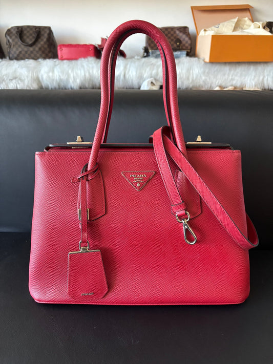 Prada - Galleria - Leather - Red - (Medium)
