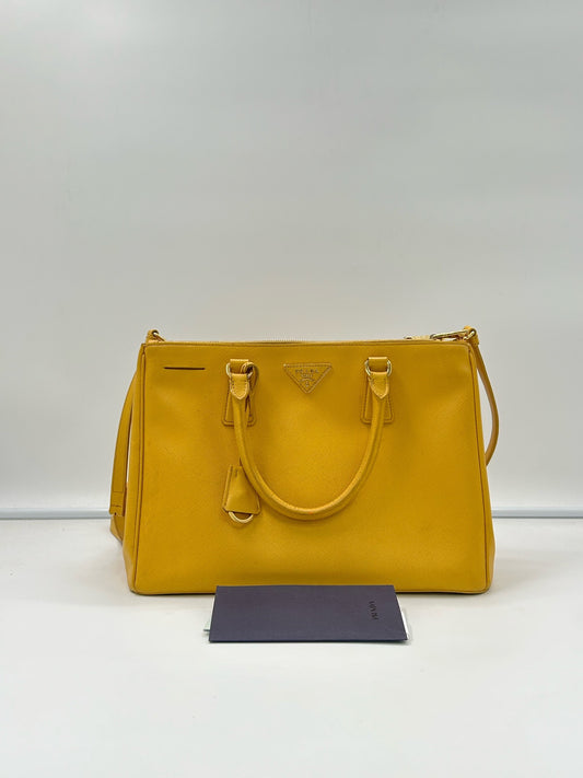 Prada - Galleria - Leather - Yellow - (Medium)