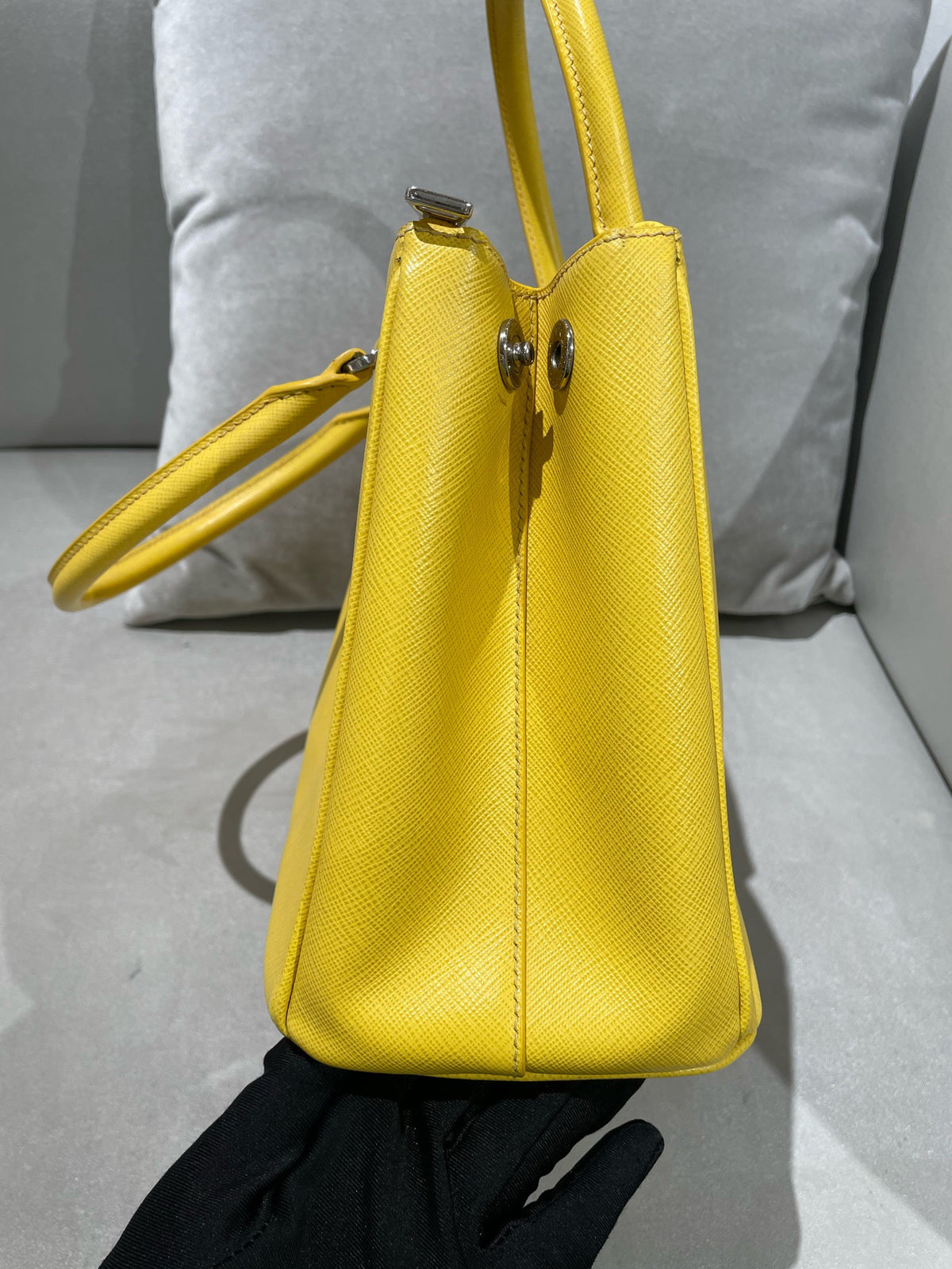 Prada - Galleria Medium - Leather - Yellow - (medium)
