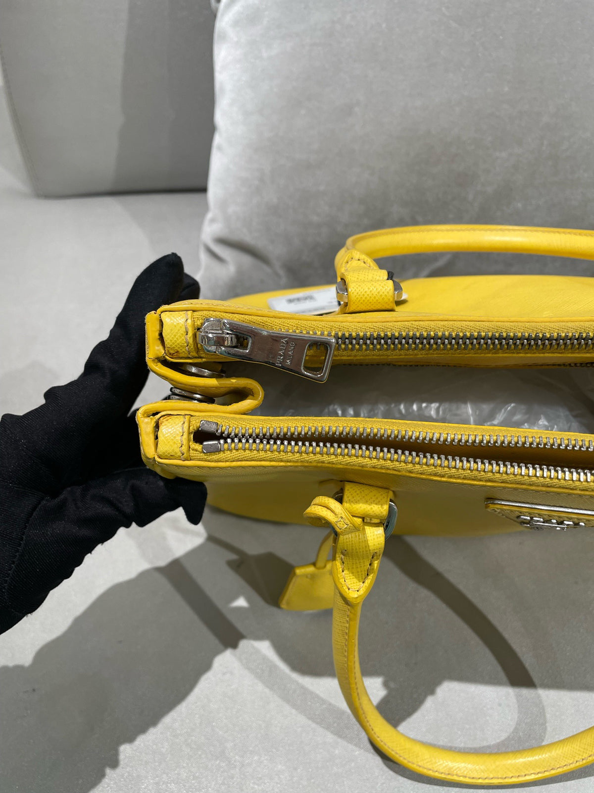 Prada - Galleria Medium - Leather - Yellow - (medium)