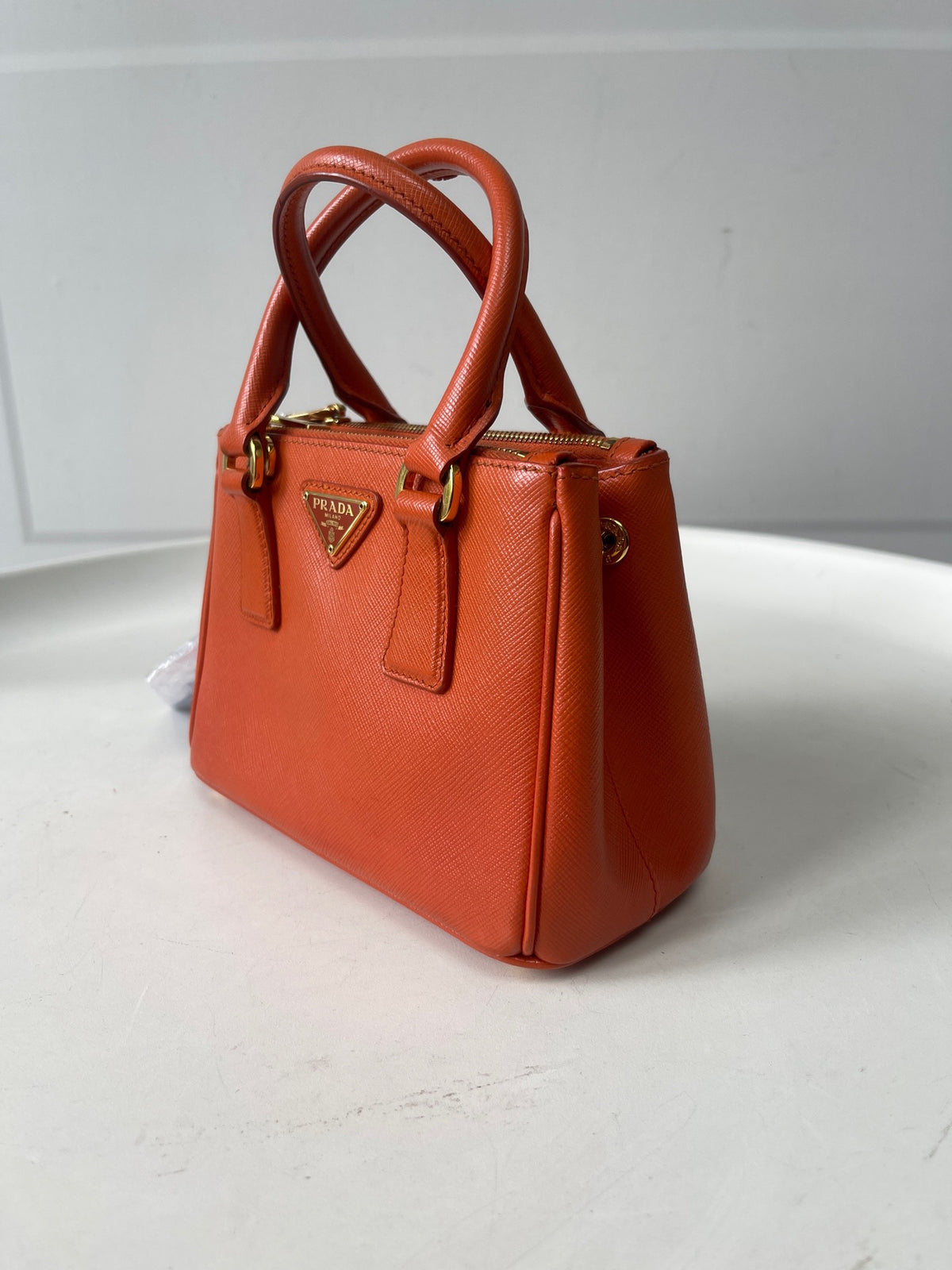 Prada - Galleria Mini - Leather - Orange - (mini)
