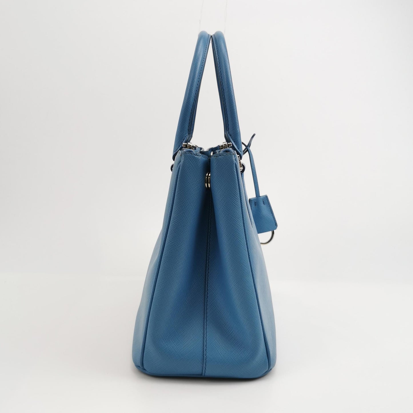 Prada - Galleria Saffiano Bag - Saffiano leather - Blue - (Small)