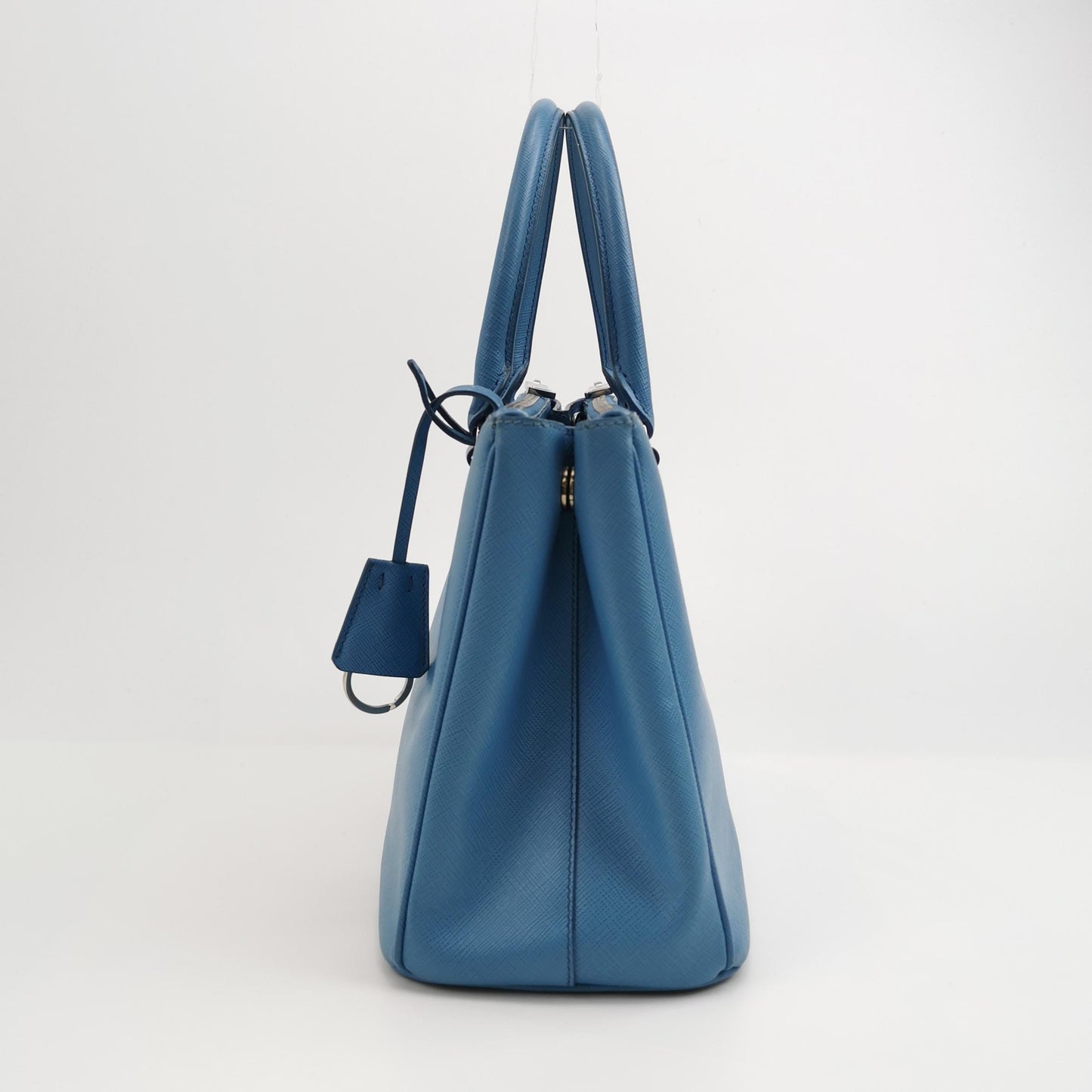 Prada - Galleria Saffiano Bag - Saffiano leather - Blue - (Small)