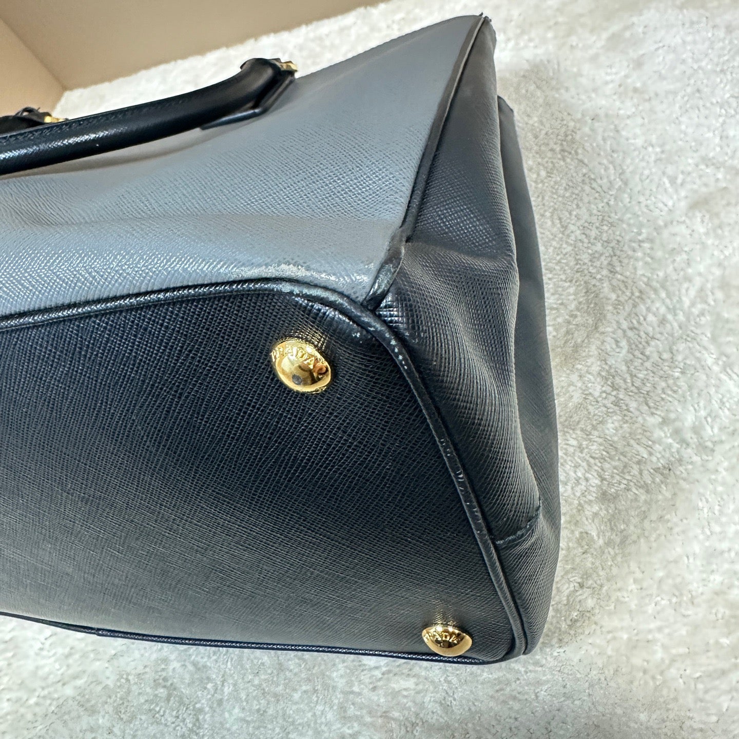 Prada - Galleria - Saffiano leather - Grey with Black accents - (Large)