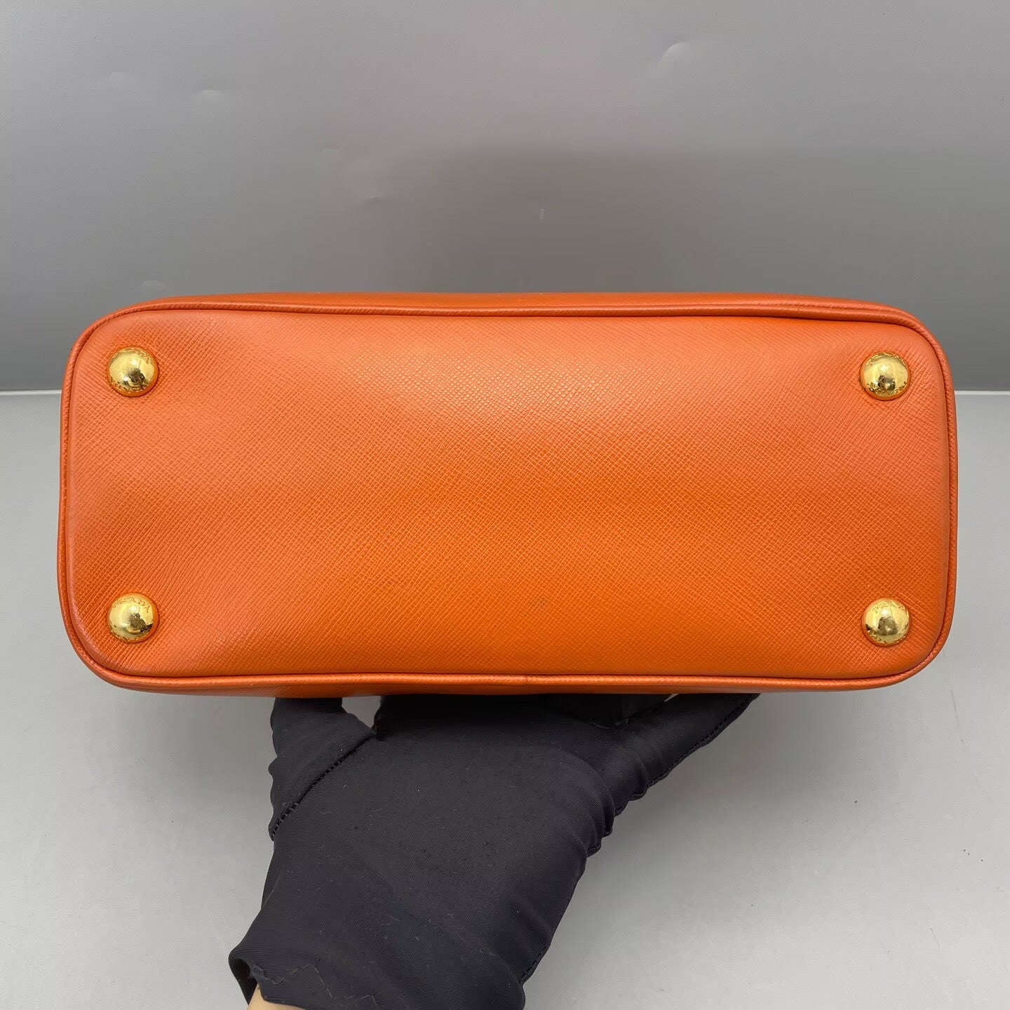 Prada - Galleria - Saffiano leather - Orange with Gold-Tone Hardware - (small)