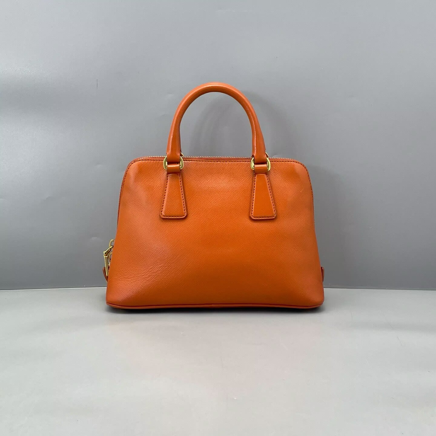 Prada - Galleria - Saffiano leather - Orange with Gold-Tone Hardware - (small)