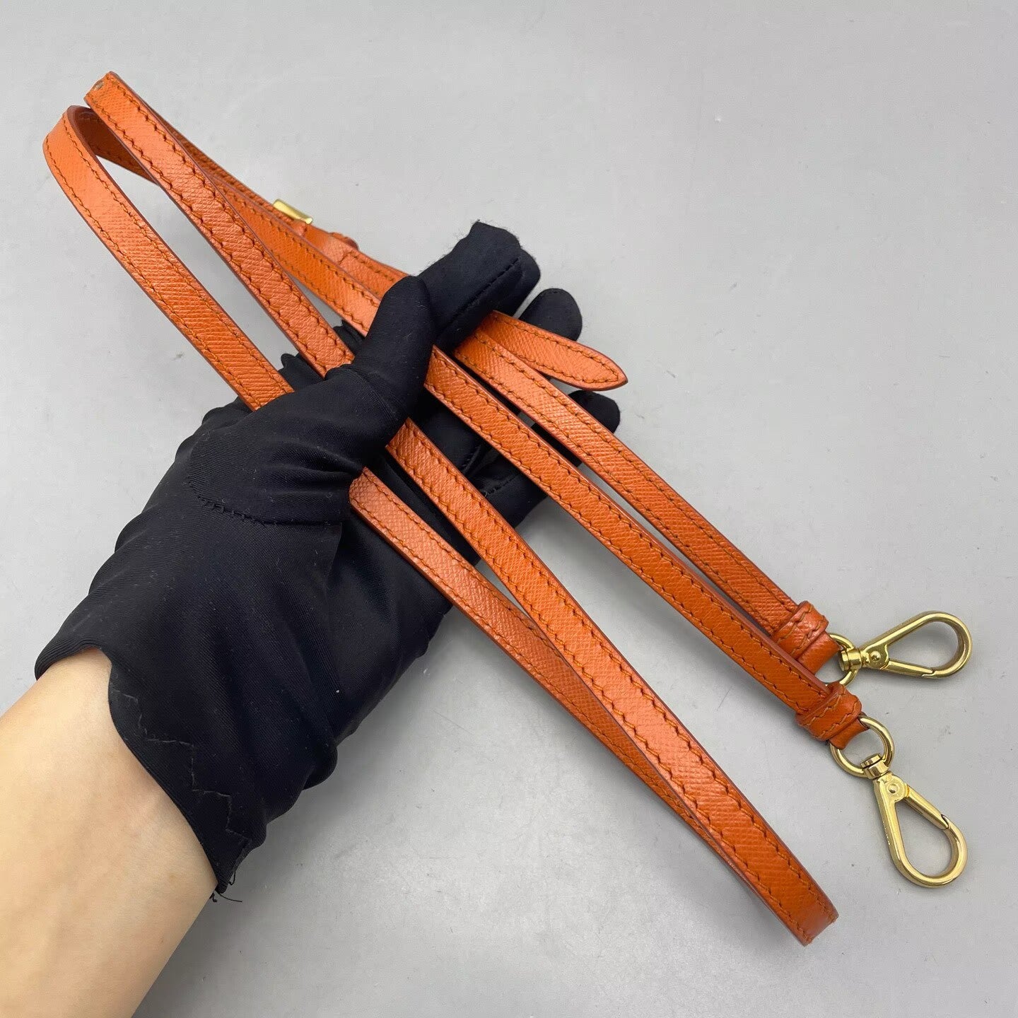 Prada - Galleria - Saffiano leather - Orange with Gold-Tone Hardware - (small)