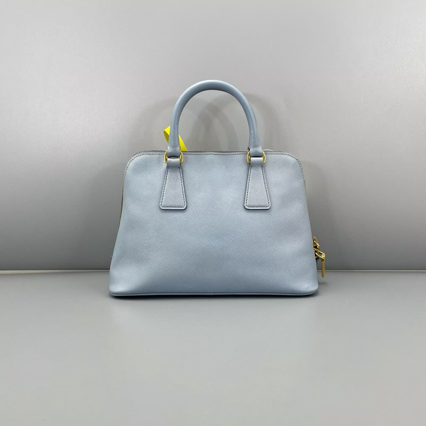 Prada - Galleria Saffiano Lux Tote - Saffiano leather - Haze Blue with Gold-Tone Hardware - (Small)