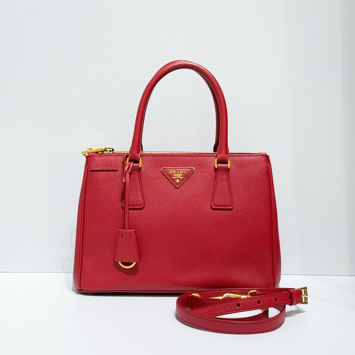 Prada - Galleria Small - Leather - Red - (small)