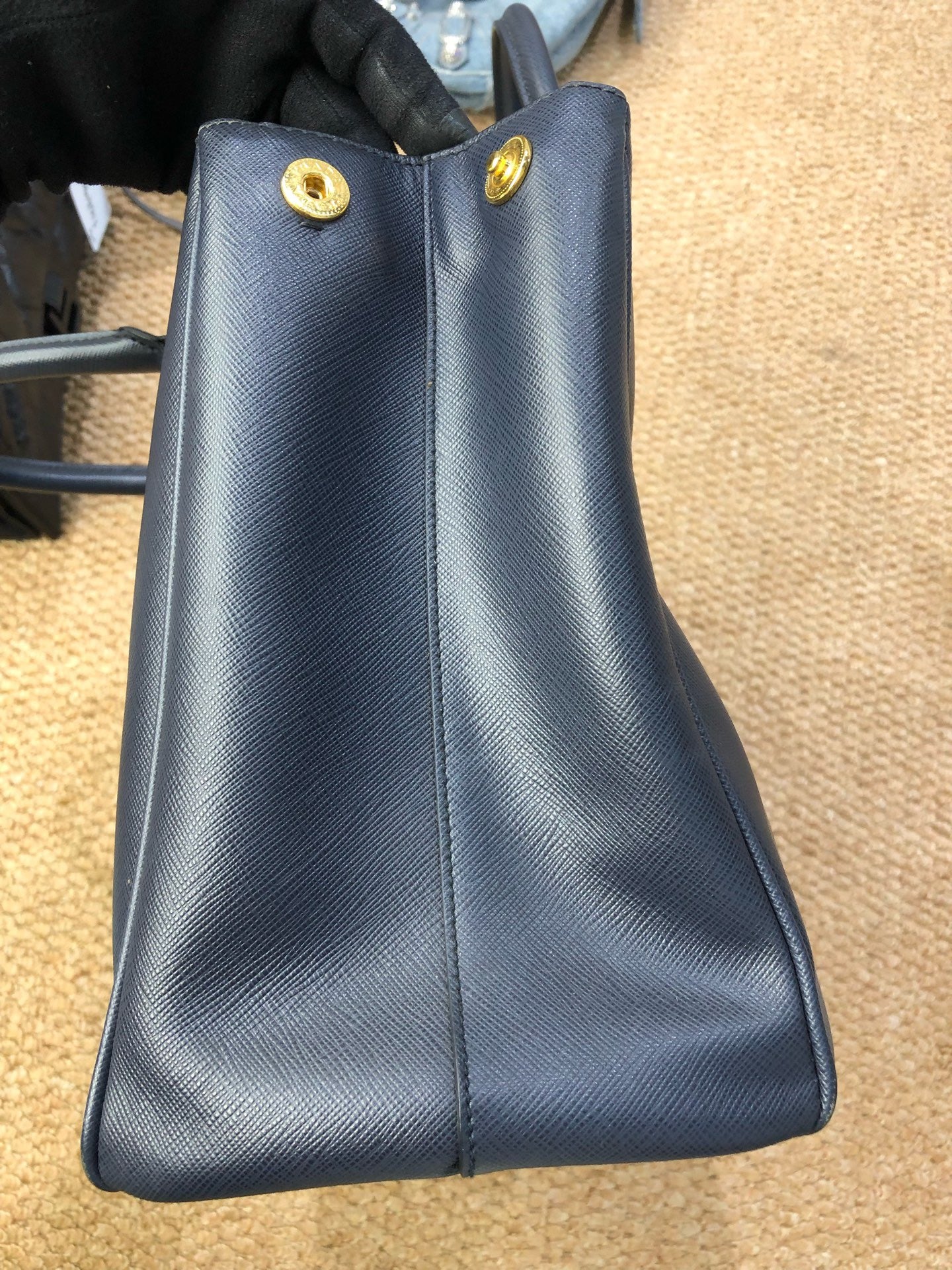 Prada - Gallerria - Leather - Blue - (medium)