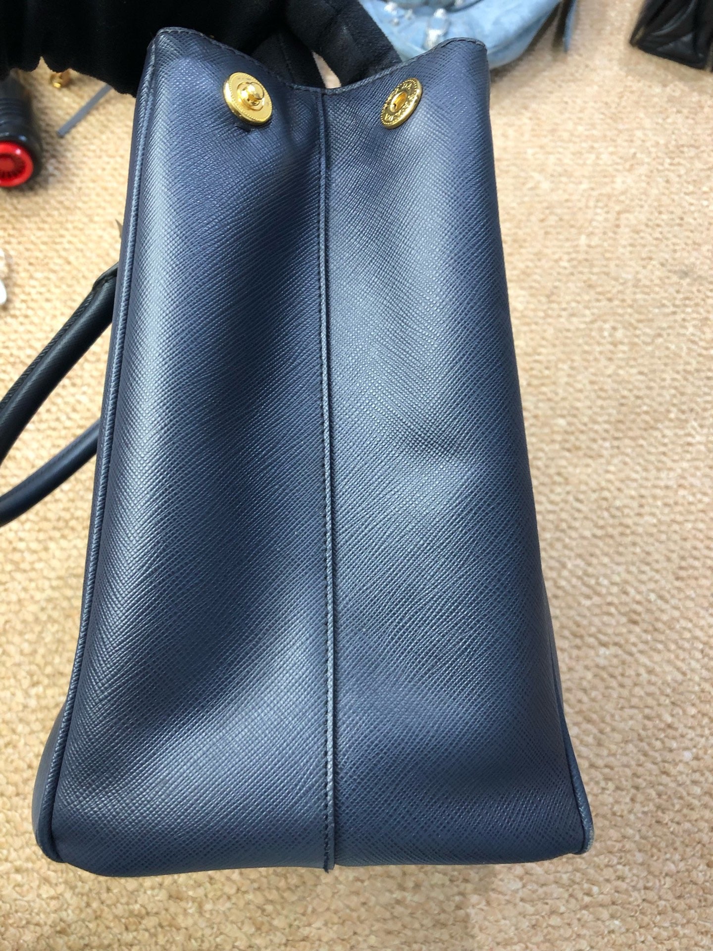 Prada - Gallerria - Leather - Blue - (medium)