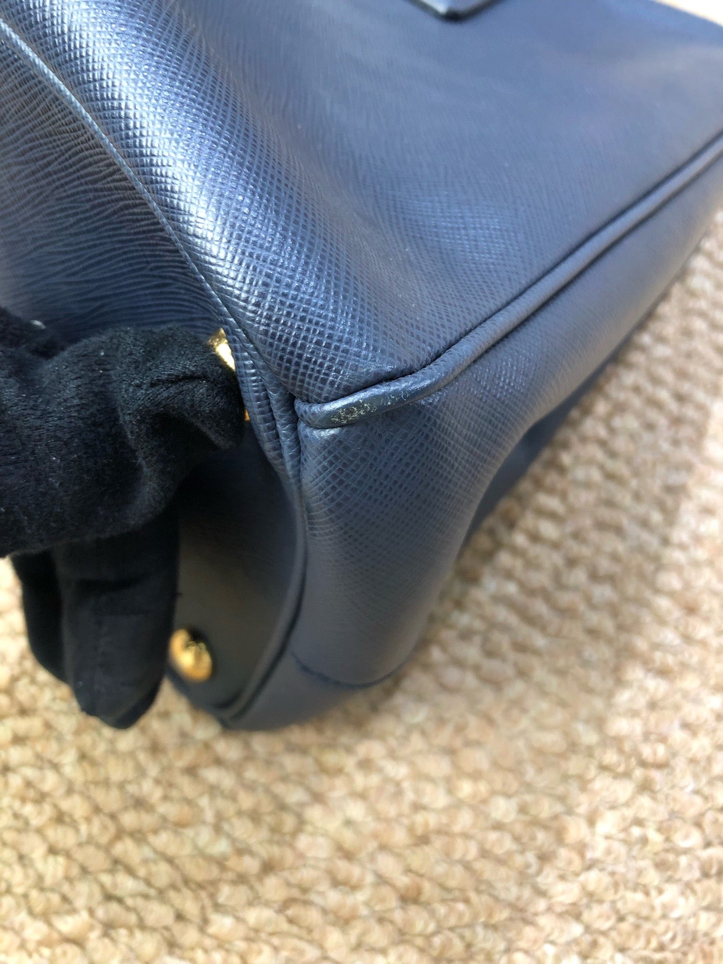 Prada - Gallerria - Leather - Blue - (medium)