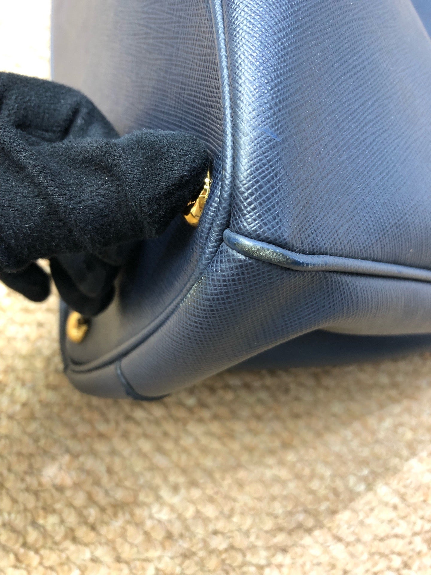 Prada - Gallerria - Leather - Blue - (medium)