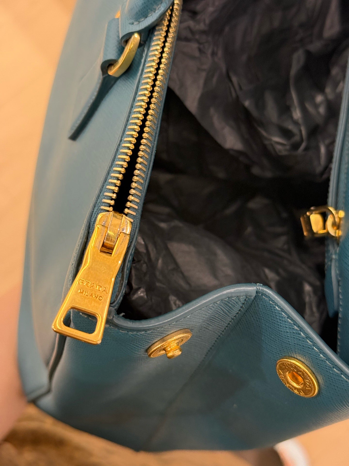 Prada - Gatje - Leather - Blue - (large)