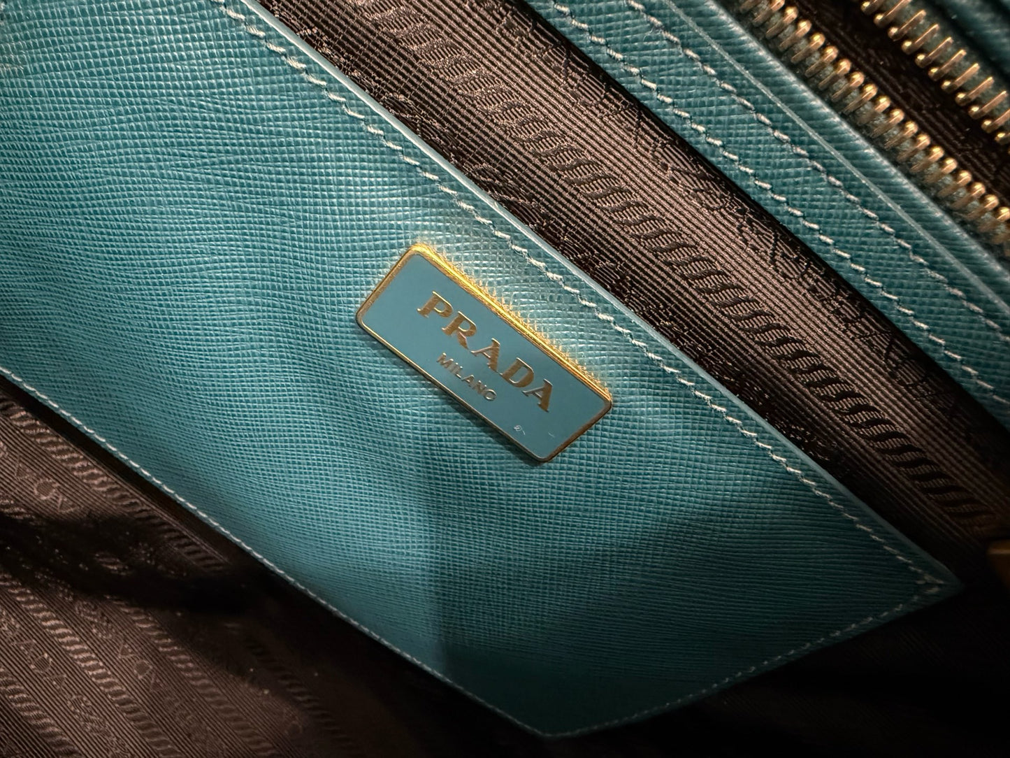 Prada - Gatje - Leather - Blue - (large)