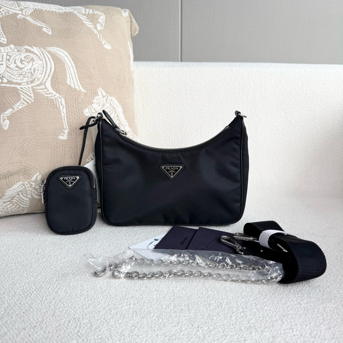 Prada - Hobo - Polyester - Black - (medium)