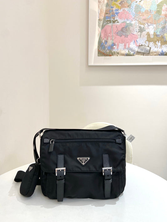 Prada - Messenger Bag - Polyester - Black - (Other)