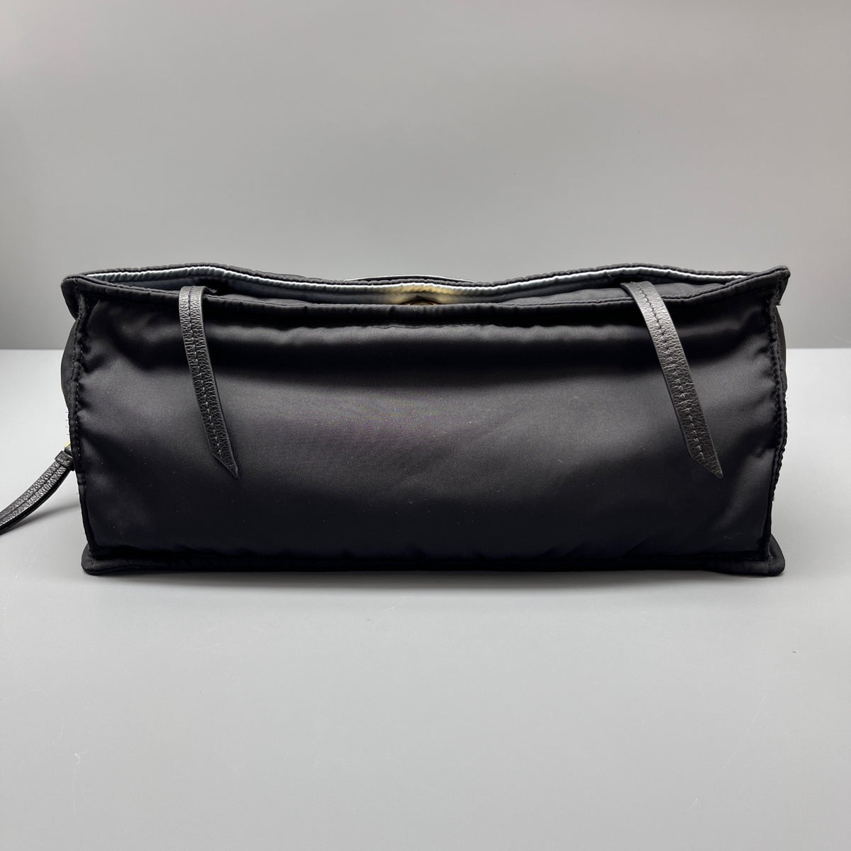 Prada - Messenger Bag with Fox Fur and Leopard Head Detail - Synthetic - Black - (medium)