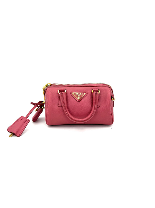 Prada - Mini Boston Bag - Saffiano leather - Red - (mini)