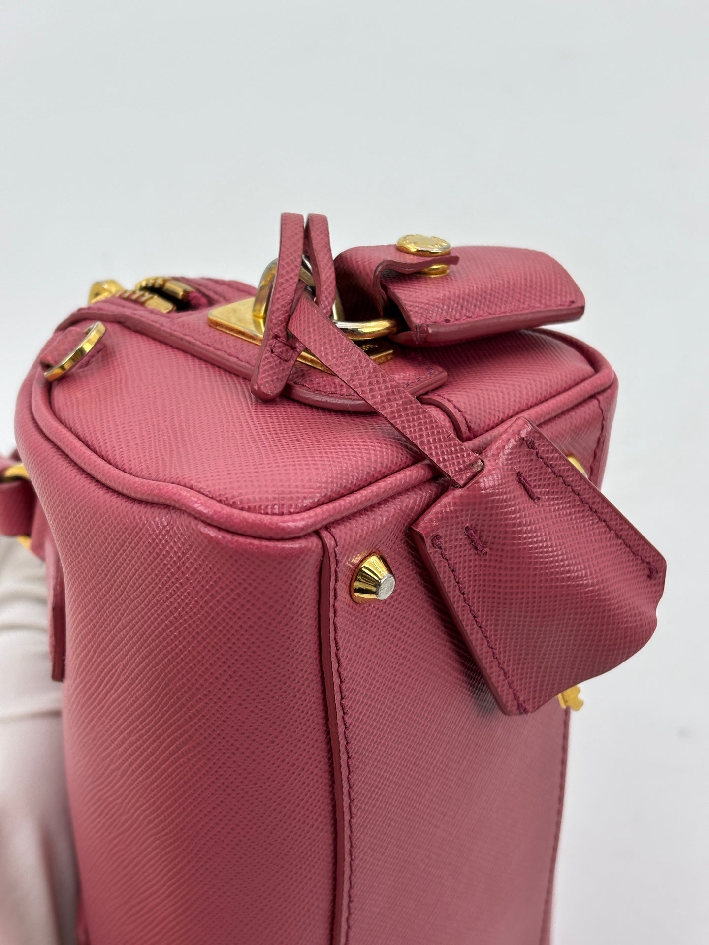 Prada - Mini Boston Bag - Saffiano leather - Red - (mini)