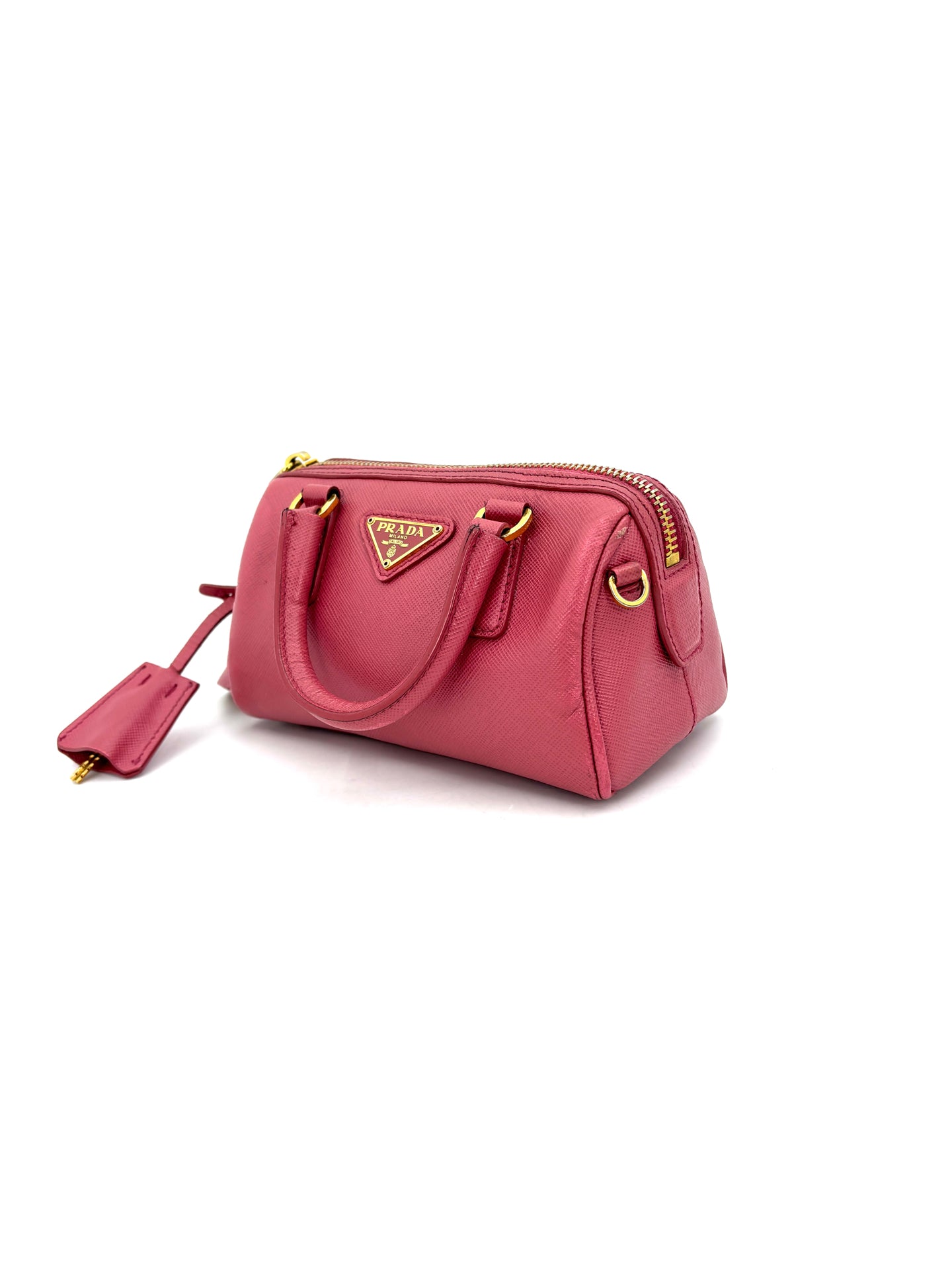 Prada - Mini Boston Bag - Saffiano leather - Red - (mini)