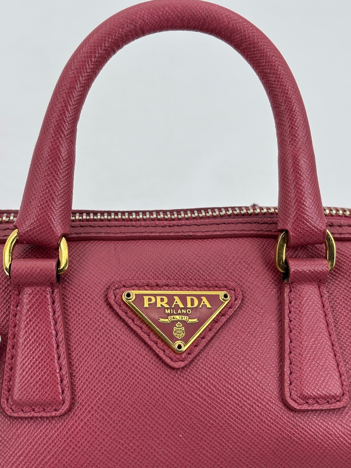 Prada - Mini Boston Bag - Saffiano leather - Red - (mini)