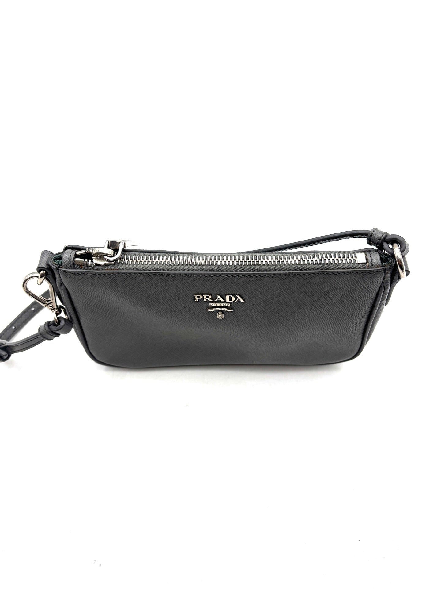 Prada - Mini Pouch - Saffiano leather - Grey - (mini)