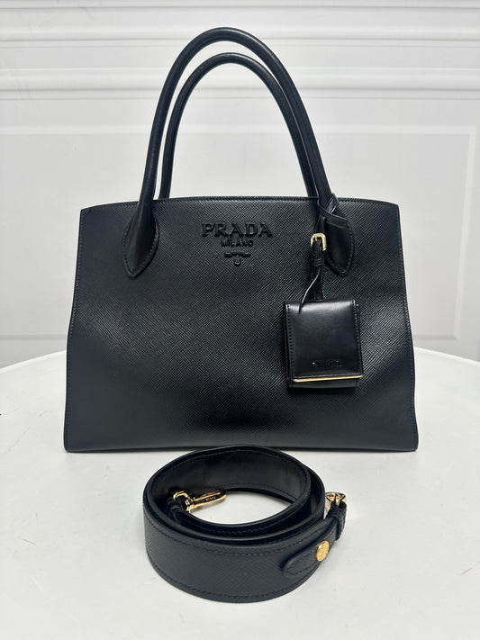 Prada - Monochrome - Leather - Black - (medium)