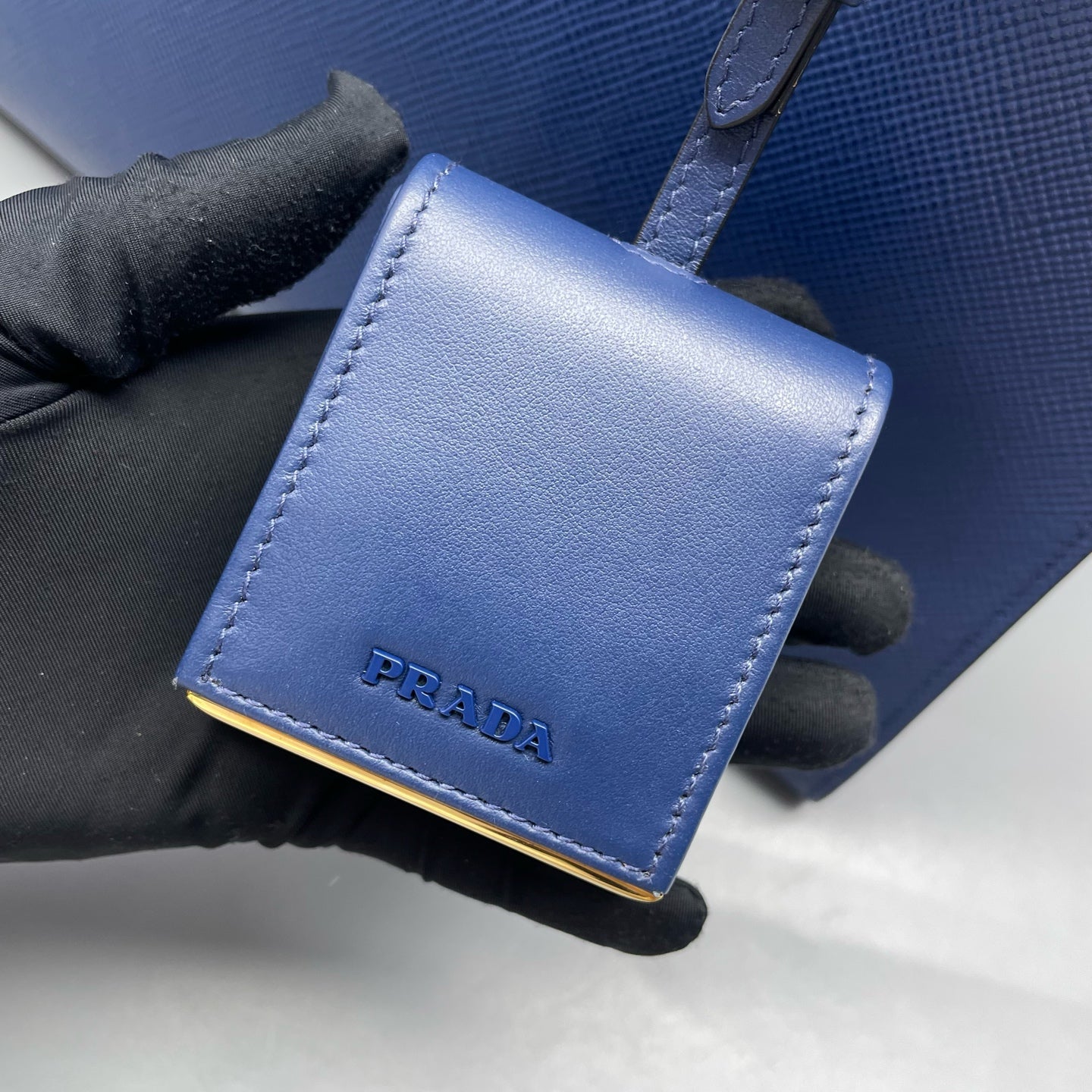 Prada - Monochrome - Leather - Blue - (Medium)