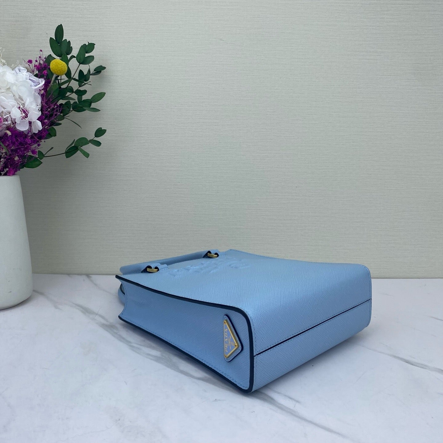 Prada - Music Score Small Tote - Saffiano leather - Blue - (small)